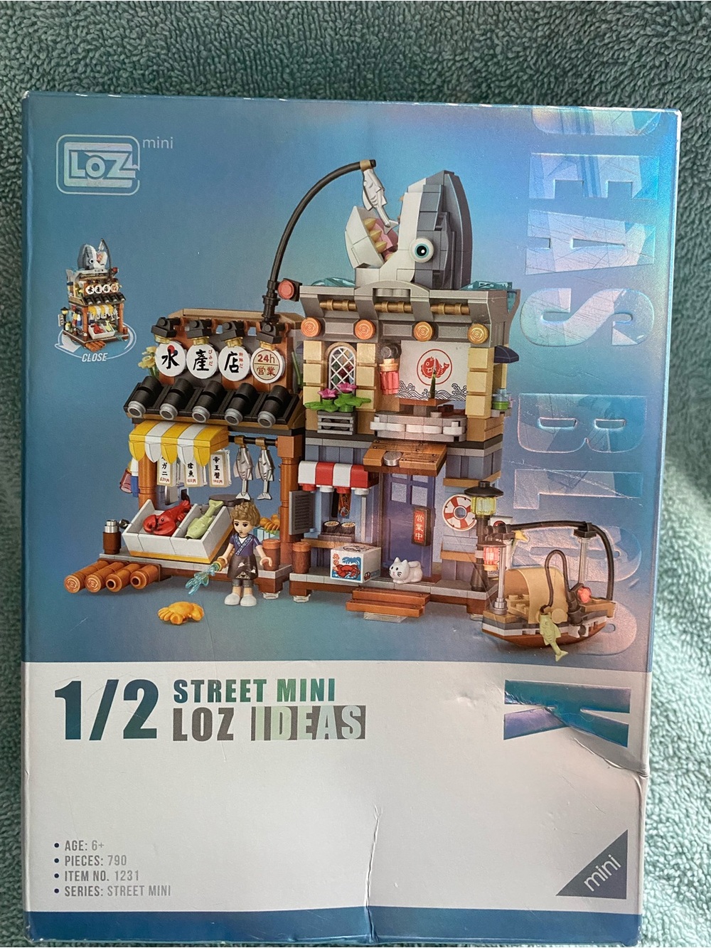 Seafood Shop Loz street mini #1231 New in Box 790 pieces Building Blocks set